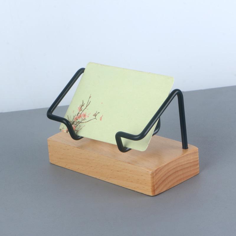 High-End Visitenkartenständer aus Schwarznuss