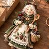 Landhaus-Urlaubsdekoration Handgefertigt Glücksbringer Oma Ornament, Vintage Winter Oma Hängeanhänger Weihnachtsdekorationen mit Korb, Sentimental