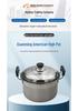 American Style Tall Stainless Steel Thickened Soup Pot, Large Capacity Stew Pot for Home