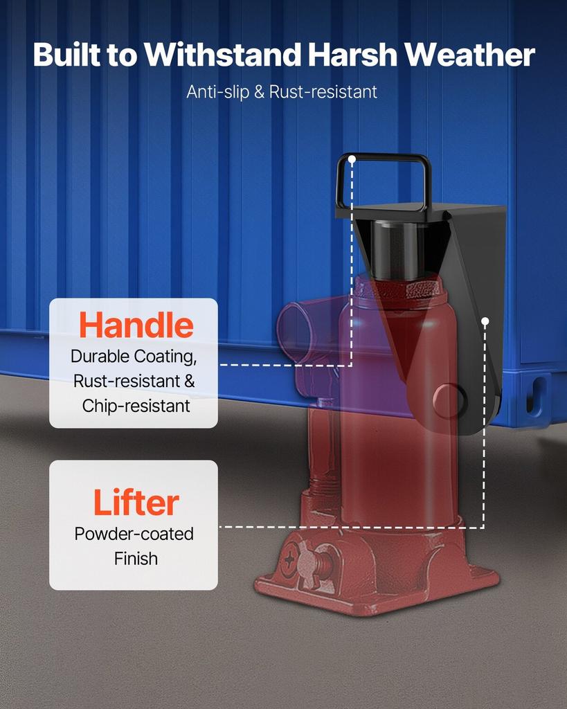 Shipping Container Jack Lug with U-Shaped Handle, 1-Pack, Storage Leveler Booster Withstands Sun & Rain, Heavy Duty Container Jack Lug for Shipping