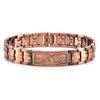 Bracciale Magnetico in Rame a Doppia Riga Aquila Rame Rosso con Pezzo Curvo Dorso di Tartaruga Bracciale Magnetico in Rame