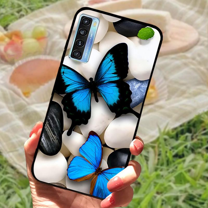 For TCL 20 5G Case Cover For TCL 20L Plus Silicone Soft Marble Black Bumper Funda Coque for TCL 20S 20LPlus TCL20 Protective