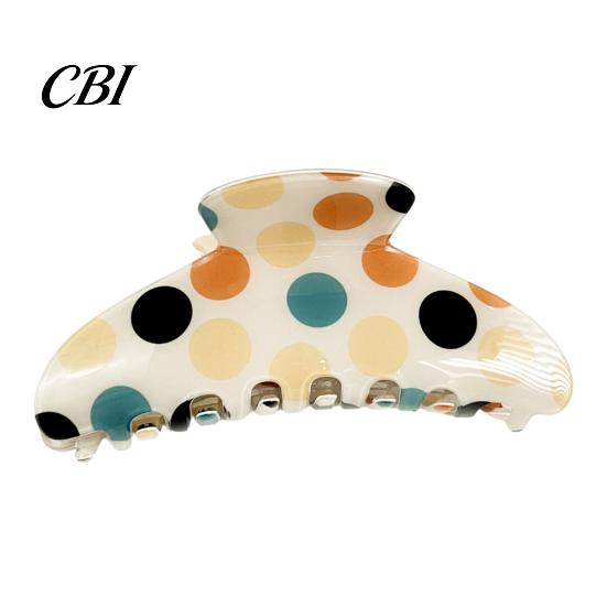 Hair Clip Large Strong Grip Clip, Dot Print Claw, Portable Scalp Friendly Accessory for Thick Updos Half-Tied Hairstyles Pattern
