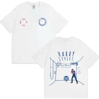 Harry Styles Embrasse Toujours Disco Occasionnellement Mode T-shirt Imprimé Double Face Esthétique Rétro Confortable Hommes T-shirt Y2K