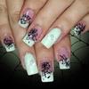 Halloween Faux Nail White Cobweb Spooky Sparkling Nail Art Reusable Stick On Nail 24 Pcs Set