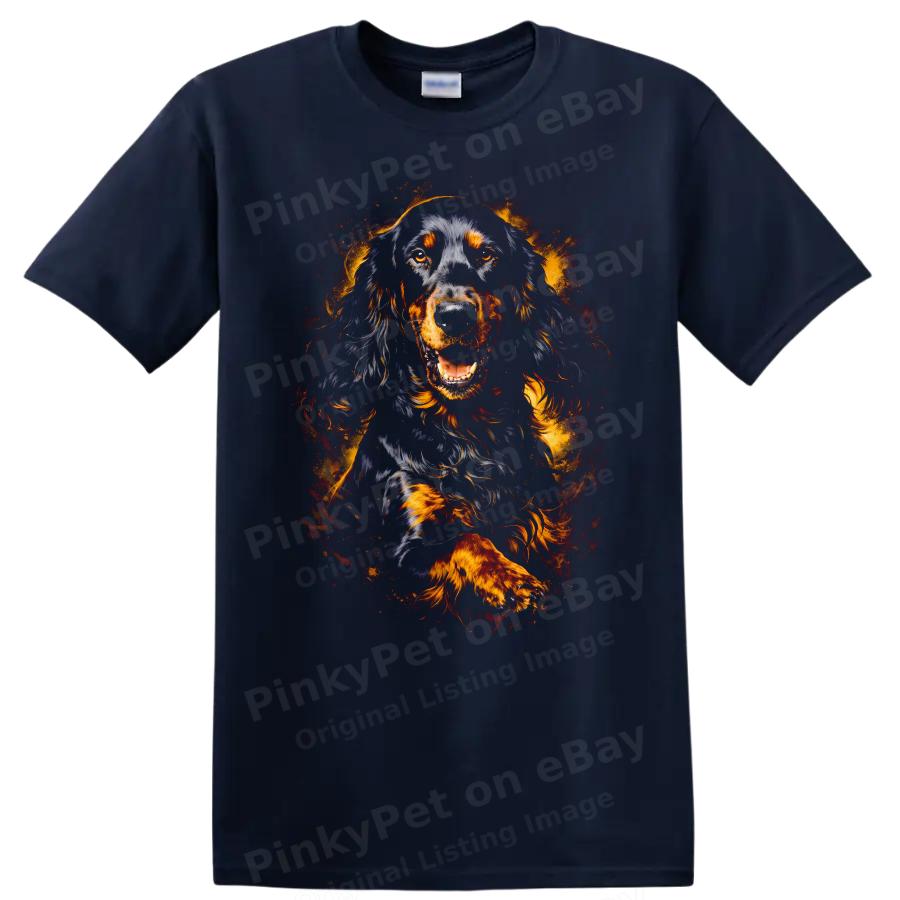 Camiseta Gordon Setter Regalos para Amantes de Perros Linda Camiseta de Mascota Diseño de Arte Animal