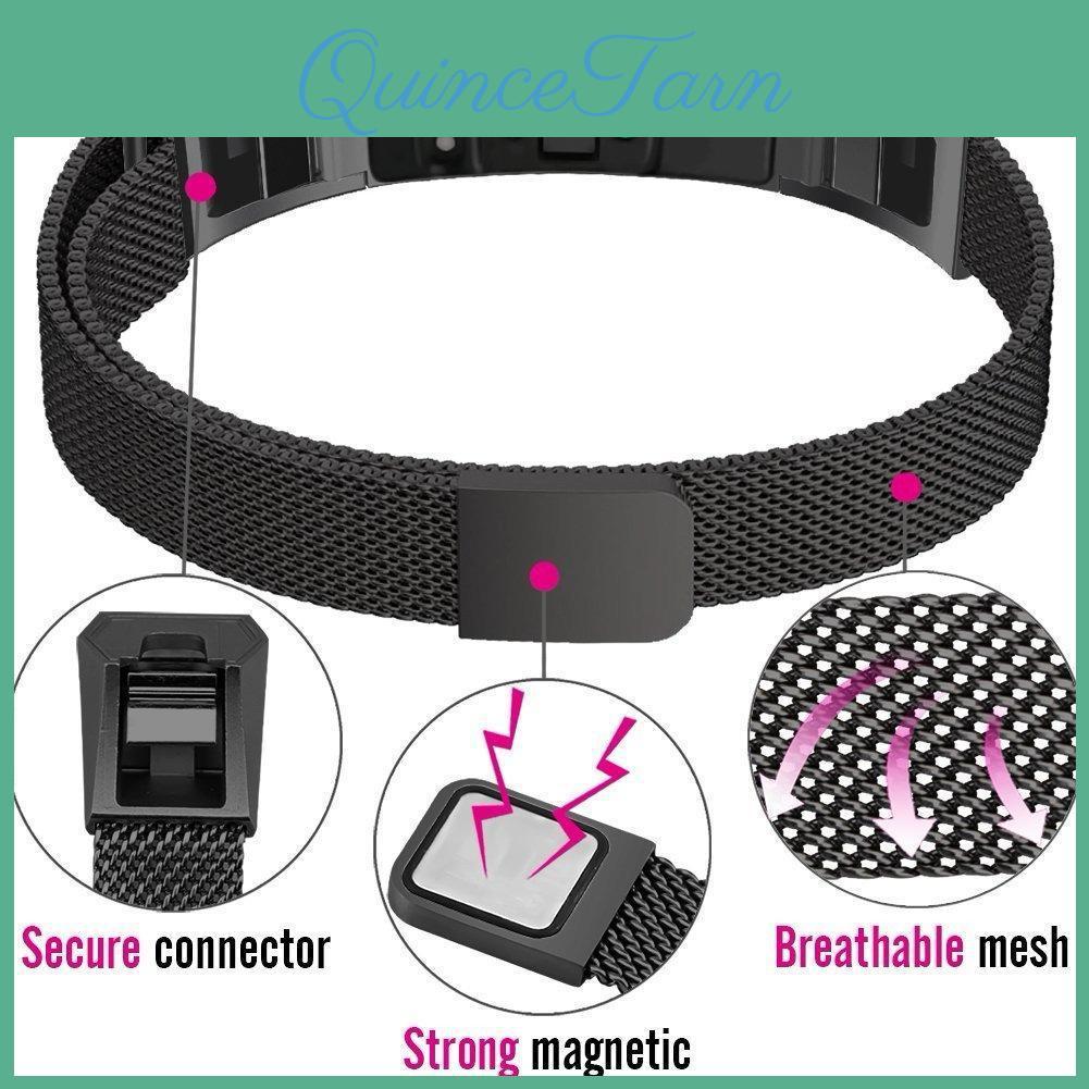 Elegant Metalnet Milanese Loop Rem Til Fitbit Alta Magnetisk Rustfrit Stål Rem