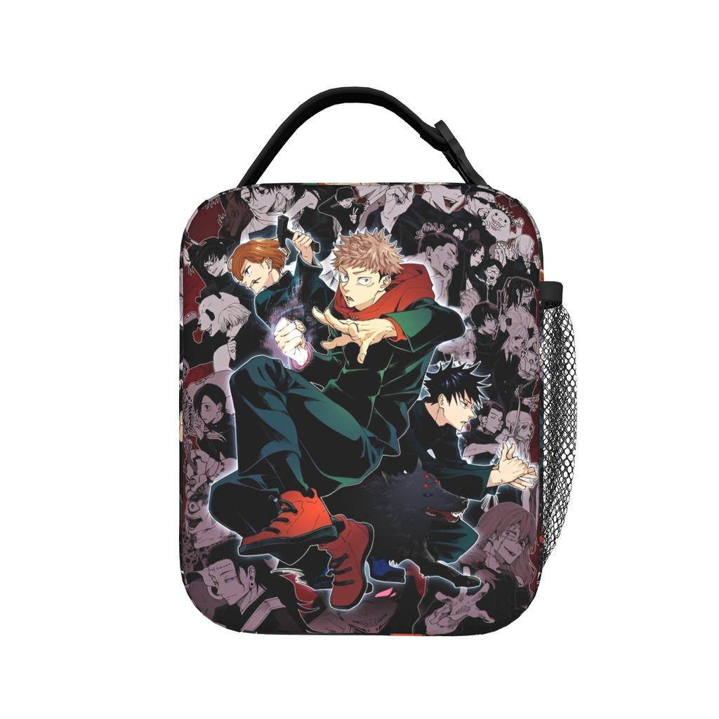 Gojo Satoru De Insulated Lunch Bags Cooler Bag Reusable,Meal Container Jujutsus Kaisens Anime Portable Tote Lunch Box