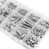 304 Stainless Steel Hex Head Bolt Set with Flat and Spring Washers