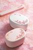 Tatsumiya SAKURA Compact Bento X X 52955 Box, White, Size Approx. W13.5 D9.5 H7.2 Cm,