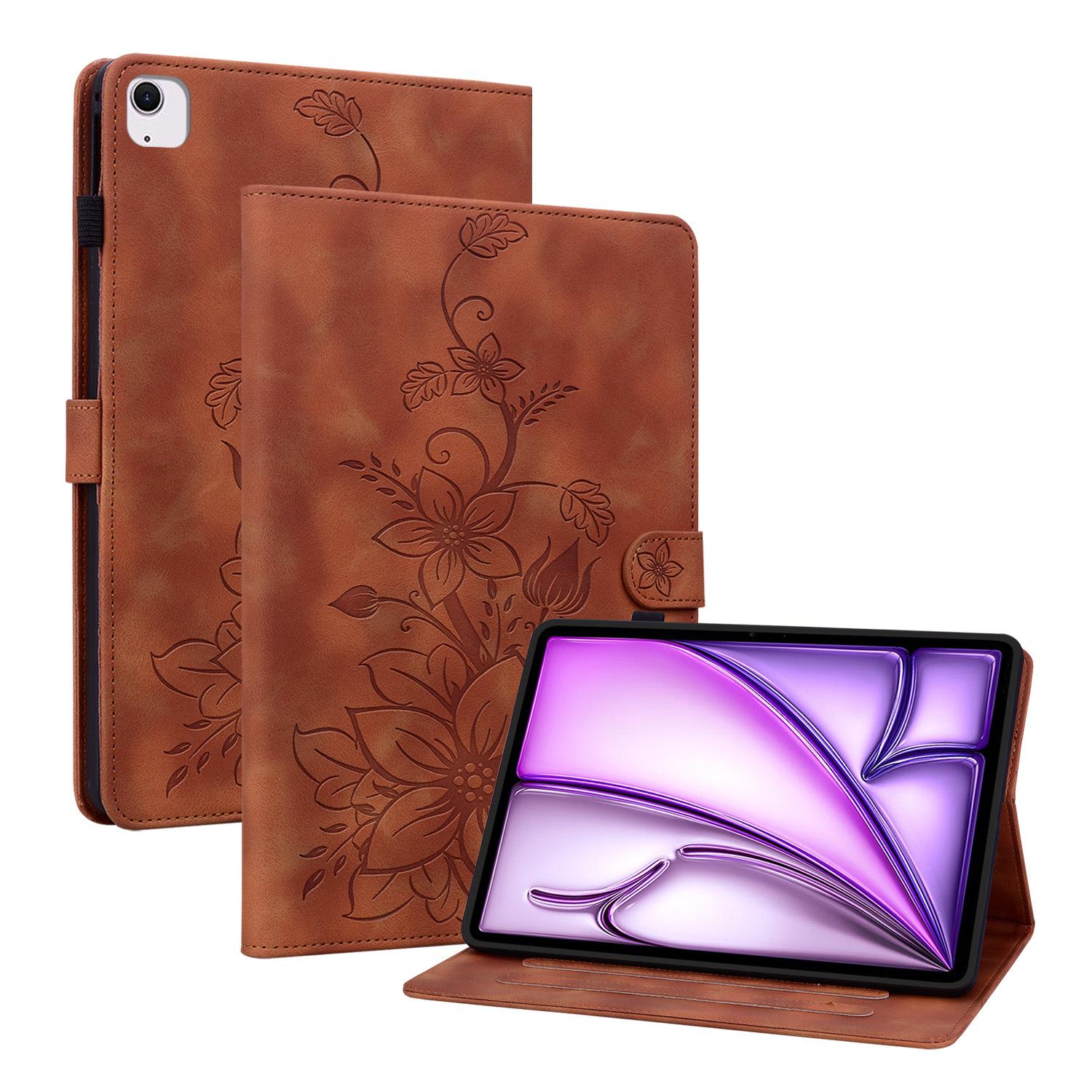 

Lily Leather Stand Case for IPad 2024 2025 A16 Pro Air 4 5 6 MINI 7 8 9 10th 11th Generation 10.2 10.9 11 12.9 13 Inch Cover ipad 2025 11inch A16 коричневий