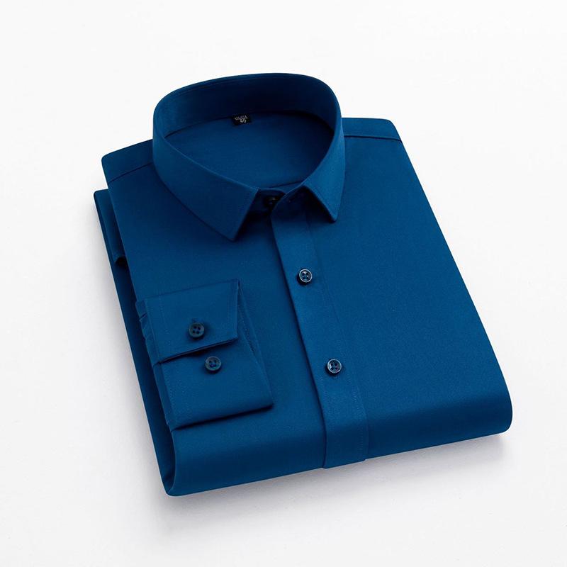 Men's Stretchy No-Iron Business Long-Sleeve Shirt