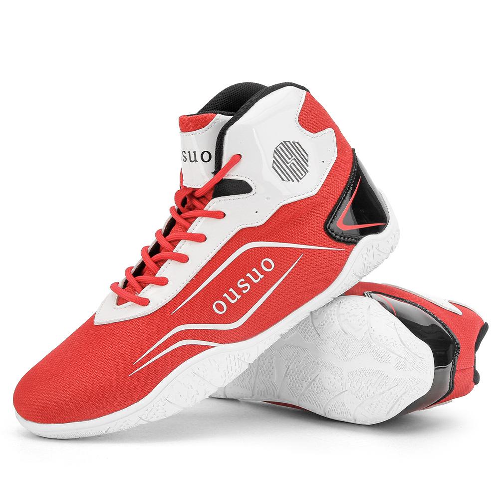 W666 Men's High-Top Boxing and Wrestling Training Shoes - Muay Thai Combat Boots