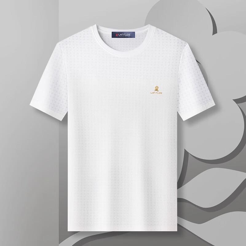 

MONTAGUT Men s Quick-Dry Jacquard Round Neck T-Shirt 56