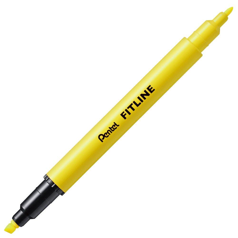 Pentel Fitline Yellow Highlighter Pen SLW11-G (10 pens)