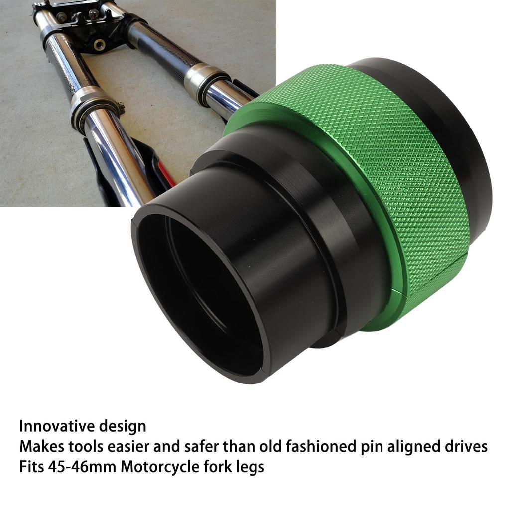 45-46 mm Gabeltreiber, rutschfest, einfach zu verwendendes Ringer-Öltreiber-Werkzeug für Motorrad-Gabelbeine, Ringer-Gabeltreiber