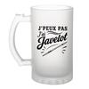 Chope / Verre À Bière - PLANETEE - J’peux Pas J’ai Javelot - Verre Trempé Givré - 470 Ml - Impression Sublimation