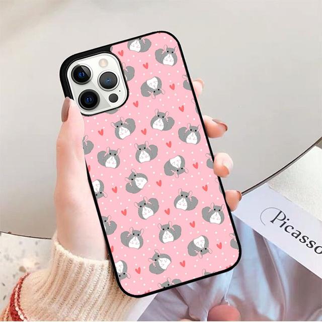 Cute Cartoon Chinchilla Phone Case for iPhone 17 Air 16 16e 15 Plus for Apple 13 11 12 14 Pro Max Cover Coque Fundas