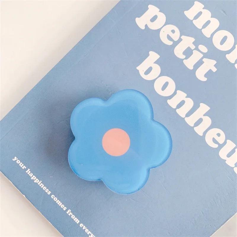 IPones 15 Finger Ring Griptok Expanding Stand Cute Flower Folding Expandable Mobile Phone Grip Holder Socket Pocket Support for