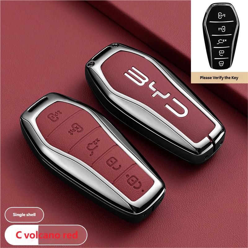 

Чехол-брелок для автомобильного ключа из сплава для BYD Atto 3 Han EV Dolphin Lied Tang Dm Qin PLUS Song Pro MAX Yuan Защитный брелок