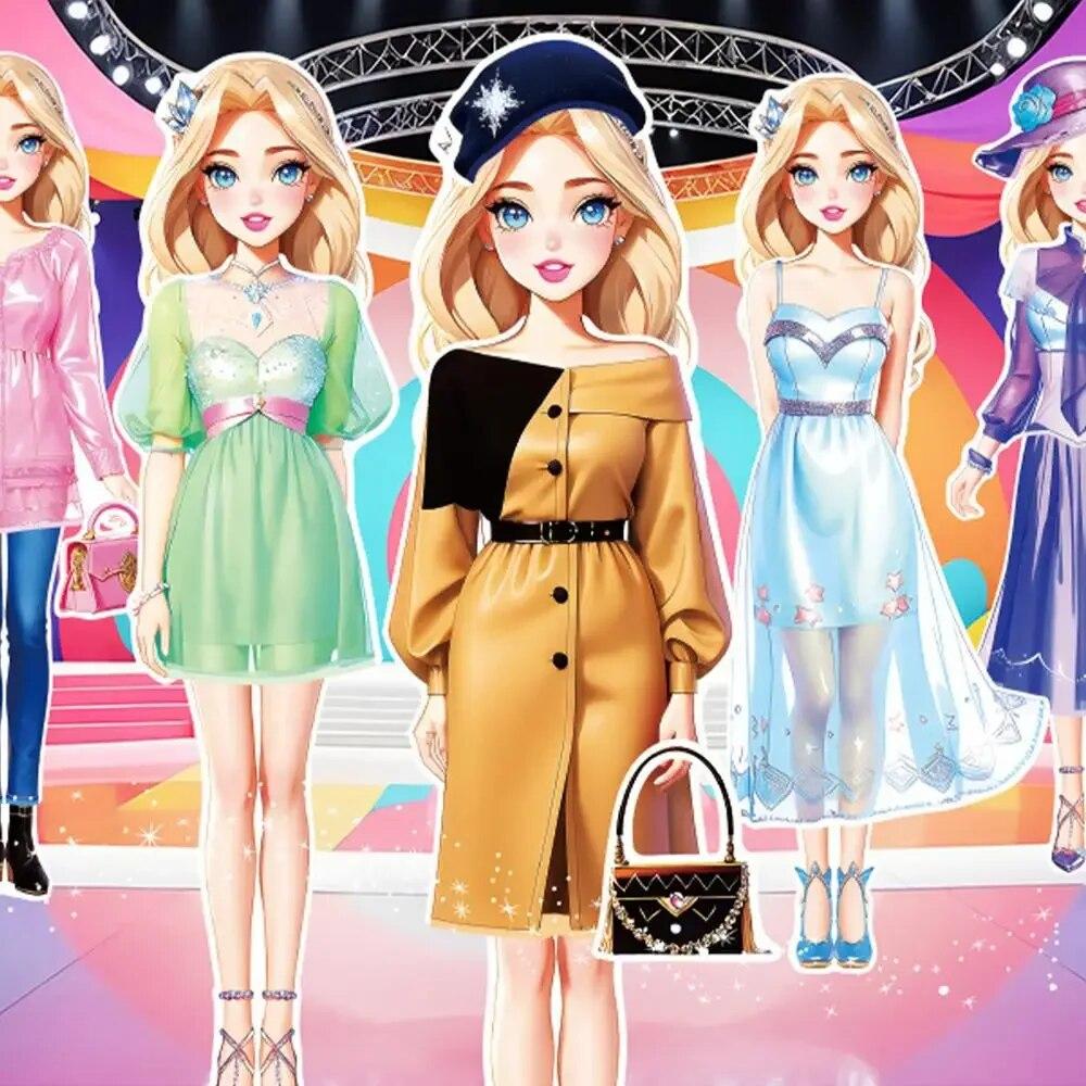 Dress Up Paper Doll Magnets Kreative Prinzessin Dolls Dress Up Paper Puzzles Set | Pretend Princess Magnetisches Spielset für Mädchen
