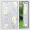 Frosted Window Film Slavic Privacy Decor, Self-Adhesive Bathroom Glass Cover, UV Blocking Frosted Sticker for Home