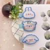 Feng Teddy Dog Embroidered Hair Clip - Children's Versatile Bangs & Side Clip, Little Princess Gift with Cartoon Animals.