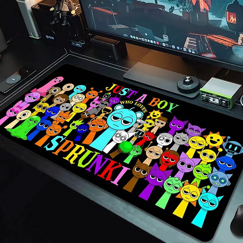 Sprunki Large Size Mouse Pad Large Gaming Table Cushion Non-slip Laptop Tablet Big Mousepad XXL Mat Mini PC Playmat With Lock Edge