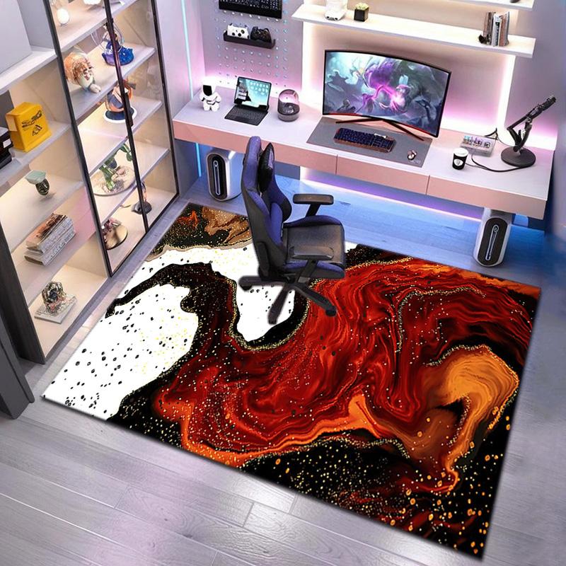 1 Stück Teppich mit Marmorstruktur für Wohnzimmer, Schlafzimmer, Heim-Sofa-Dekoration, rutschfeste Bodenmatte