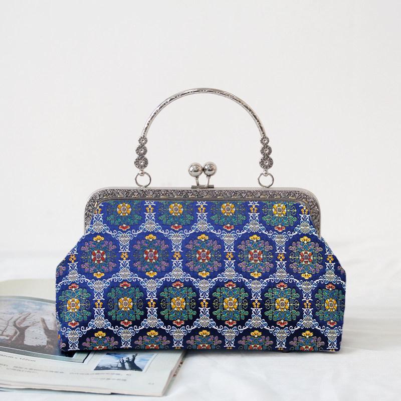 Short Style Handbag Material Kit - Handmade, Multiple Styles, Square Clasp Bag, Includes 20 Needles