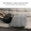 Inflatable Leg Elevation Pillow PVC Flocking Portable Leg Wedge Pillow with Inflatable Bag for Sleeping Swelling