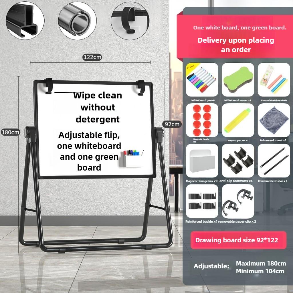 Quadro Branco Magnético Dobrável 360 Graus Quadro Branco Magnético de Pé Premium Quadro de Avisos Magnético Dupla Face Quadros de Escrita Suportes
