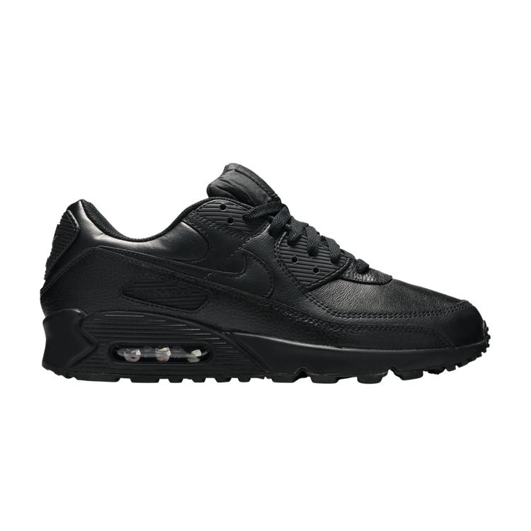 Nike Air Max 90 Кожаные Тройной Черный 40.5