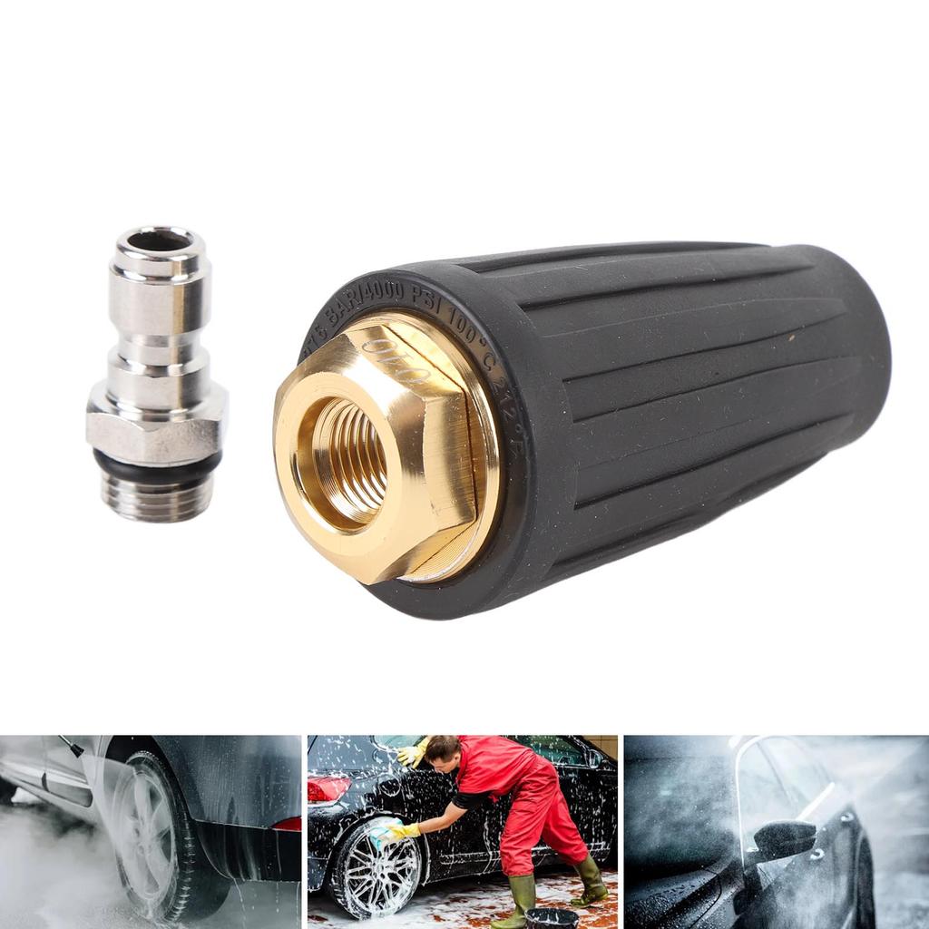 Pressure Washer Turbo Nozzle 4000 PSI 4.0 GPM 1/4in Quick Connector Rotating Turbo Spray Tips for Most Pressure Washers