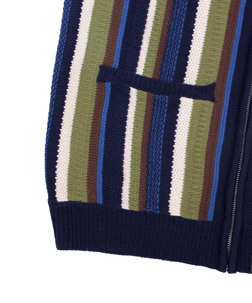 Cactusdonutmarket Vertical Stripe Knit Vest - Blue