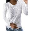 Tshirts Sleeve Long Tops Womens Lace Slim Fit Blouses Crewneck Tunic Tops Fall Shirt Loose Pullover Blouse