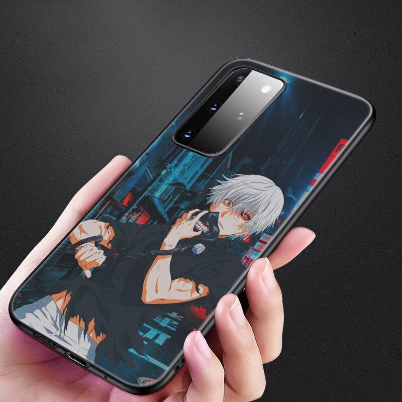 Anime Tokyo Ghoul Telefon Fall Für Samsung Galaxy S20 S21 FE S10 Lite Hinweis 20 10 Lite S8 S9 S10E S10 Plus ultra Schwarze Weiche Abdeckung