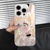 Cute beautiful girl applies to Apple 16/17promax mobile phone case iPhone 15 colored silver 13 matte 14 Japan and Korea
