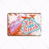 Beach Tin Sign Bar Pub Cafe Shop Wall Surfing Decoration Vintage Metal Art Sticker Poster Home Decor Iron Plate 20x30 cm