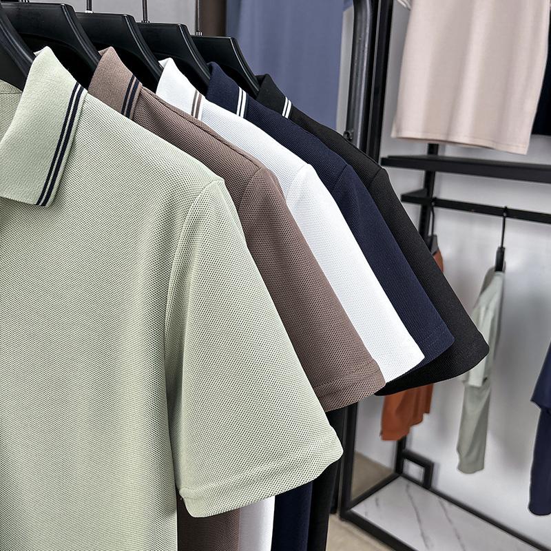 High End Brand Quality Men's Polo Shirt Simple Solid Color Short Sleeve Summer Lapel T-Shirt Business Classic Casual Menswear