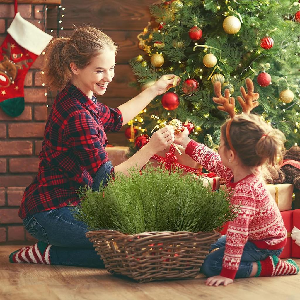 3/5/10Pcs Artificial Pine Needle Christmas Decoration 35cm Christmas Tree Ornament for Home Decor 2025 New Year Gift Accessories