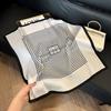 71Cm silk scarf square scarf high sense Korean fashion versatile professional simulation silk small scarf retro printed silk scarf women