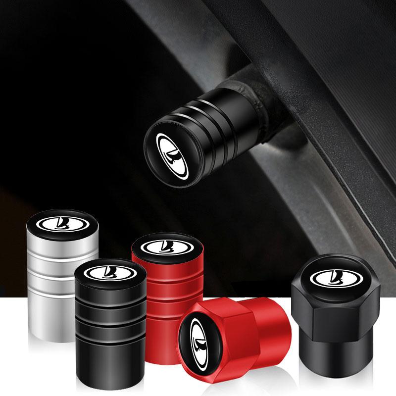 4Pcs Aluminium Alloy Car Valve Cap Dust Cover Accessories For Lada Vesta Niva Samara Kalina Largus Priora Xray Granta Cross HFO1