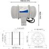 ISURE MARINE 3 inch Inline Blower,12V Silent Blower Marine Bilge Air Blower for Air Circulation in Ducting, Vents