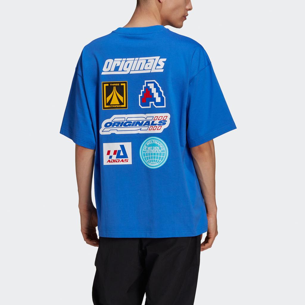 adidas Originals Tgp Ss Tee With Motocross Print Men Tops Blue HA4746
