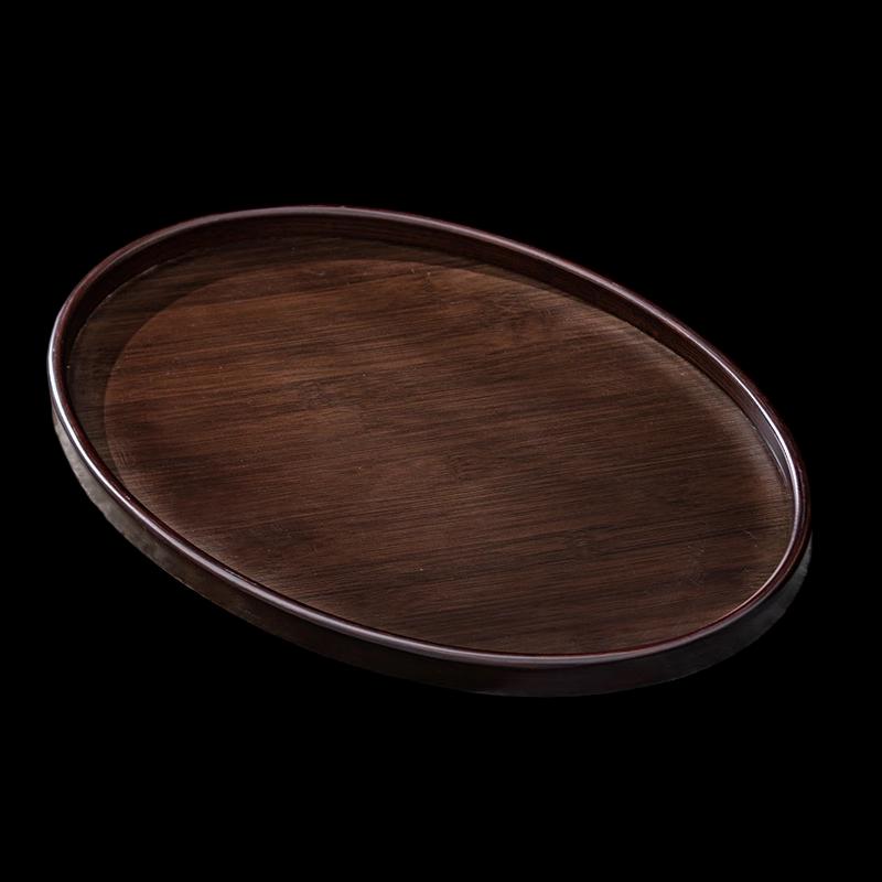 Bamboo Walnut Oval Tea Tray