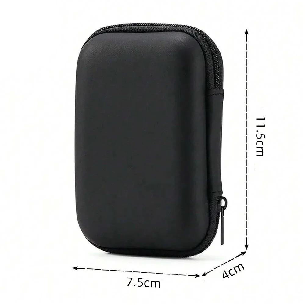 Portable Travel Zipper Storage Bag for Earphone Headphone Charging Cable Organizer EVA Protective Case Electronics Sundries