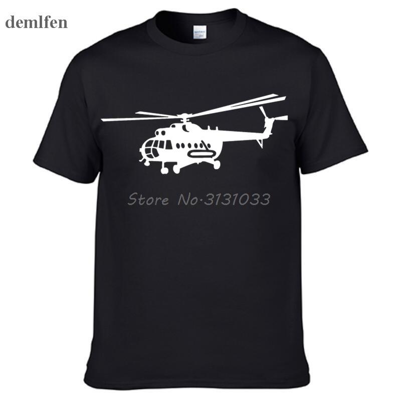 Summer Style Brand New Male T Shirts Novelty MI-8 Helicopter USSR Victory Day Print T-shirt Short Sleeve Cotton Tee Shirts