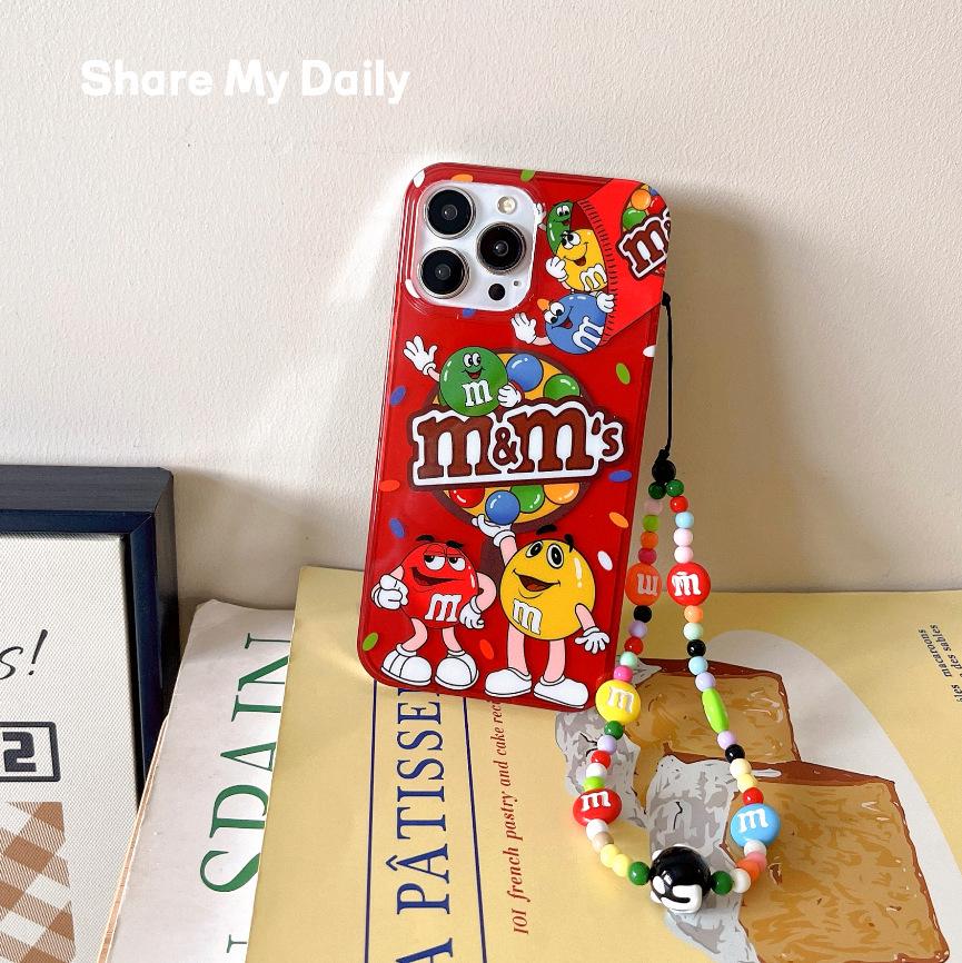 iPhone 16 Magnetic Charging Bright Red M Bean 17 Case with Stand for Apple 15 Pro/14 Large Hole
