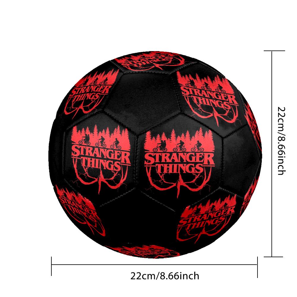 stranger things Indoor Soccer Ball Colorful Machine Stitched PVC Size 5 Team Training Competition Ready Durable High-Bounce Cool Sports Gift